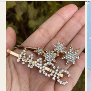 Ivory Ella Gold Star Magic Barrette 2 Piece Set